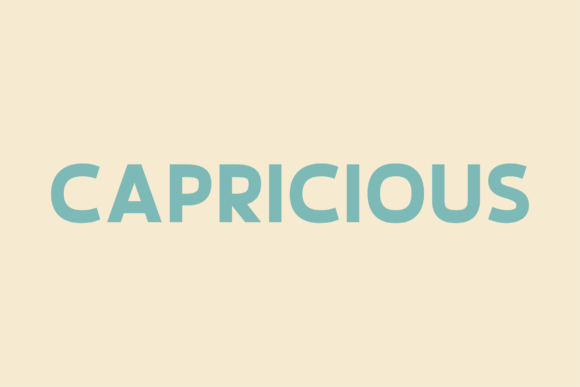 Capricious: A Modern Sans Serif Typeface for Editorial Design