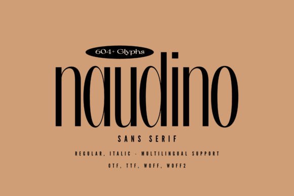 Naudino: A Minimalist Sans Serif Typeface for Modern Branding