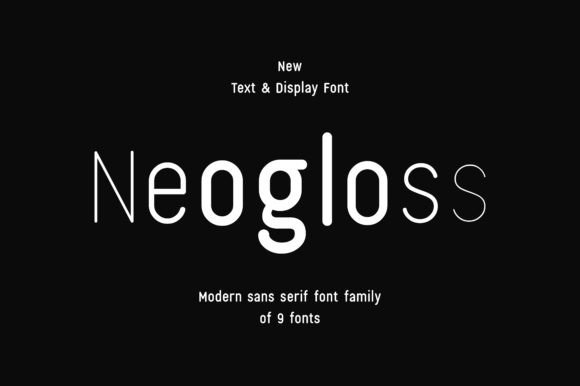 Neogloss Typeface: The Rounded Sans Serif for Friendly Brands